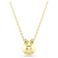 Bella V pendant, Round cut, Gold tone, Gold-tone plated by SWAROVSKI