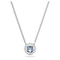 Una Angelic necklace, Mixed cuts, Blue, Rhodium plated by SWAROVSKI