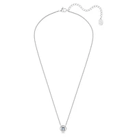 Una Angelic necklace, Mixed cuts, Blue, Rhodium plated by SWAROVSKI