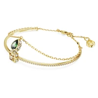Stilla bangle, Mixed cuts, Multicoloured, Gold-tone plated by SWAROVSKI