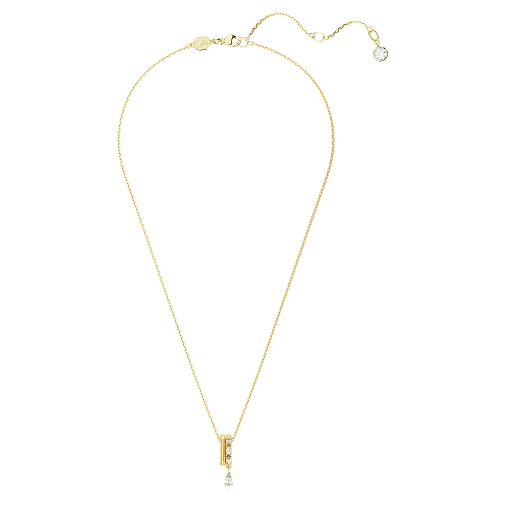 Dextera pendant, Mixed cuts, White, Gold-tone plated by SWAROVSKI