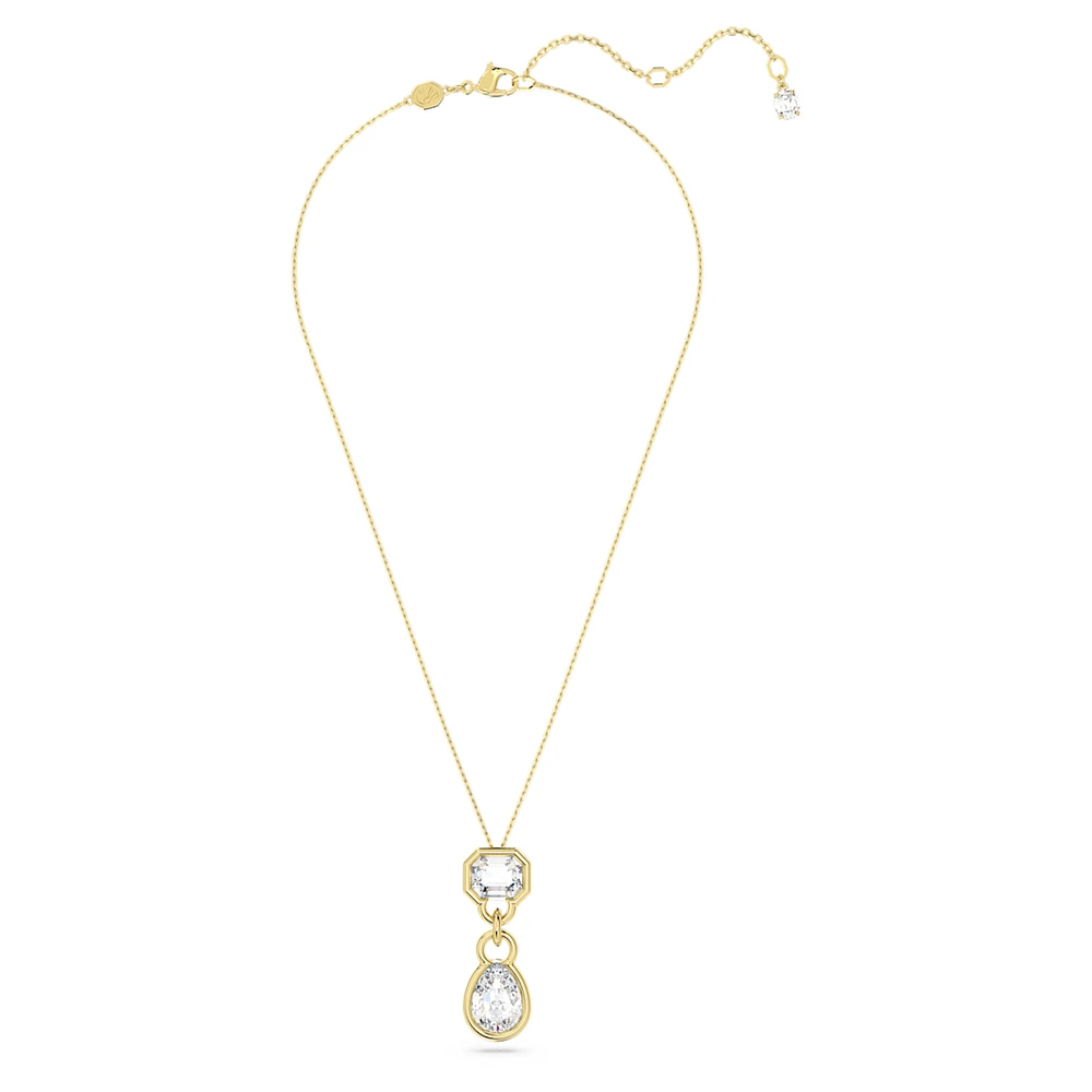 Imber pendant, Mixed cuts, White, Gold-tone plated by SWAROVSKI