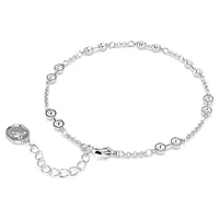 Swarovski Remix Collection strand, Round cut, White, Rhodium plated by SWAROVSKI