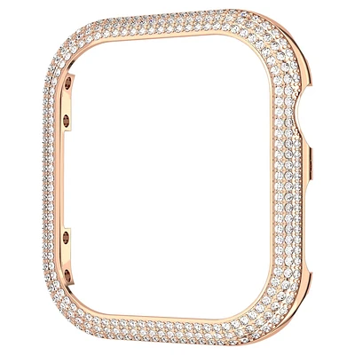 Sparkling case, For Apple Watch® Series 7, 41 mm, Rose gold tone by SWAROVSKI