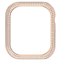 Sparkling case, For Apple Watch® Series 7, 41 mm, Rose gold tone by SWAROVSKI