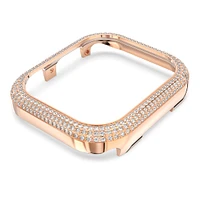 Sparkling case, For Apple Watch® Series 7, 41 mm, Rose gold tone by SWAROVSKI