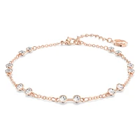 Swarovski Remix Collection strand, Round cut, White, Rose gold-tone plated by SWAROVSKI