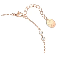Swarovski Remix Collection strand, Round cut, White, Rose gold-tone plated by SWAROVSKI
