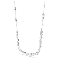 Mesmera set, Mixed cuts, Scattered design, White, Rhodium plated by SWAROVSKI