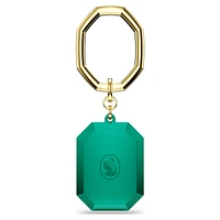 Key ring, Octagon cut, Green, Mixed metal finish by SWAROVSKI