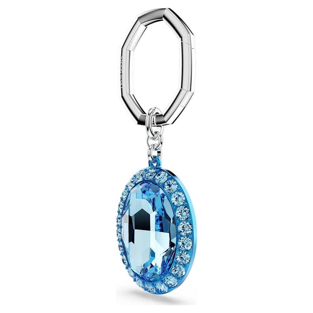 Key ring, Oval cut, Blue, Mixed metal finish by SWAROVSKI