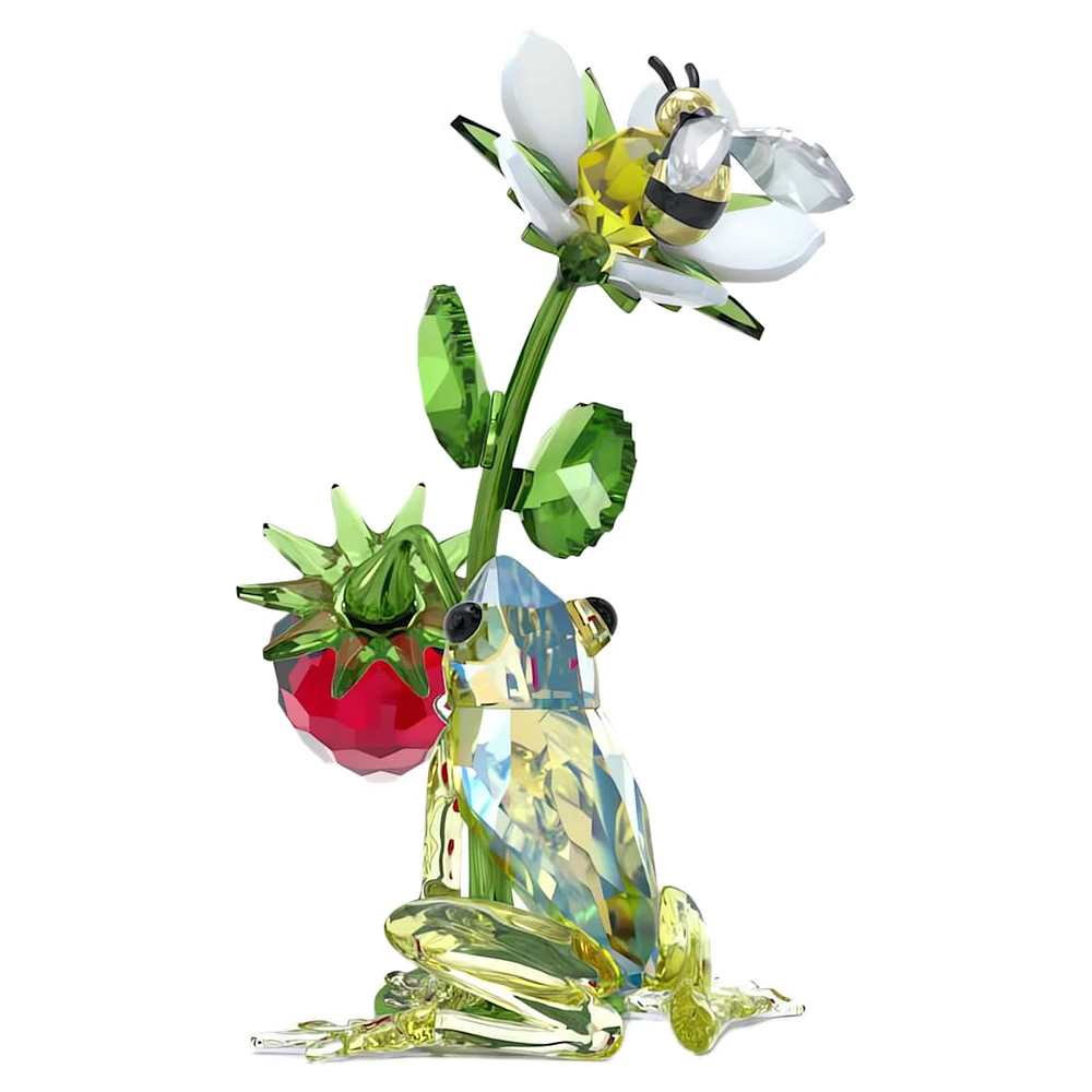 Idyllia Frog, Bee and Strawberry by SWAROVSKI