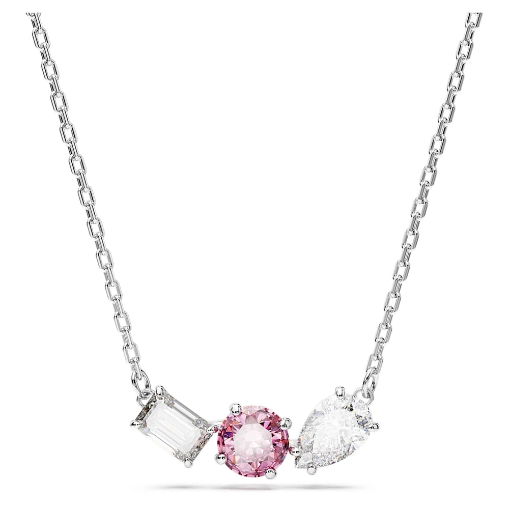 Mesmera pendant, Mixed cuts, Pink, Rhodium plated by SWAROVSKI