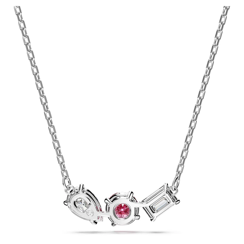 Mesmera pendant, Mixed cuts, Pink, Rhodium plated by SWAROVSKI