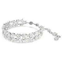 Mesmera bracelet, Mixed cuts, White, Rhodium plated by SWAROVSKI