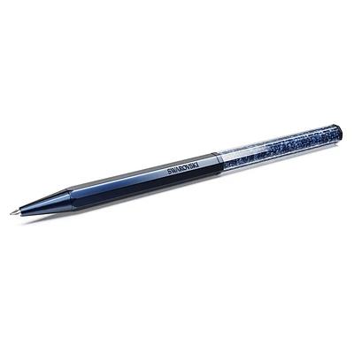 Crystalline ballpoint pen, Octagon shape, Blue, Blue lacquered by SWAROVSKI