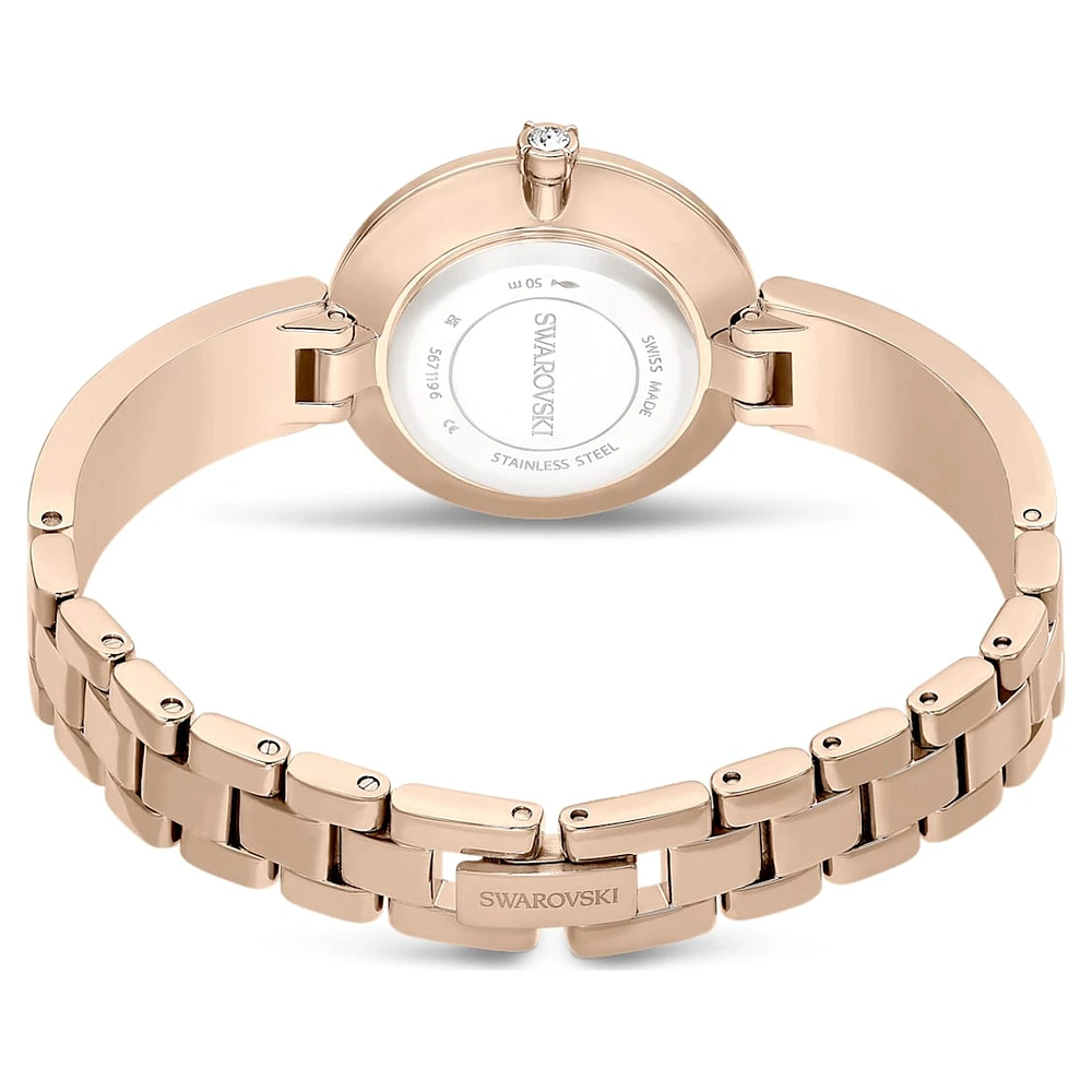 Illumina watch, Swiss Made, Metal bracelet, Gold tone, Champagne gold-tone finish by SWAROVSKI