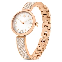 Illumina watch, Swiss Made, Metal bracelet, Rose gold tone, Rose gold-tone finish by SWAROVSKI