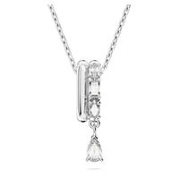 Dextera pendant, Mixed cuts, White, Rhodium plated by SWAROVSKI