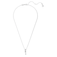 Dextera pendant, Mixed cuts, White, Rhodium plated by SWAROVSKI