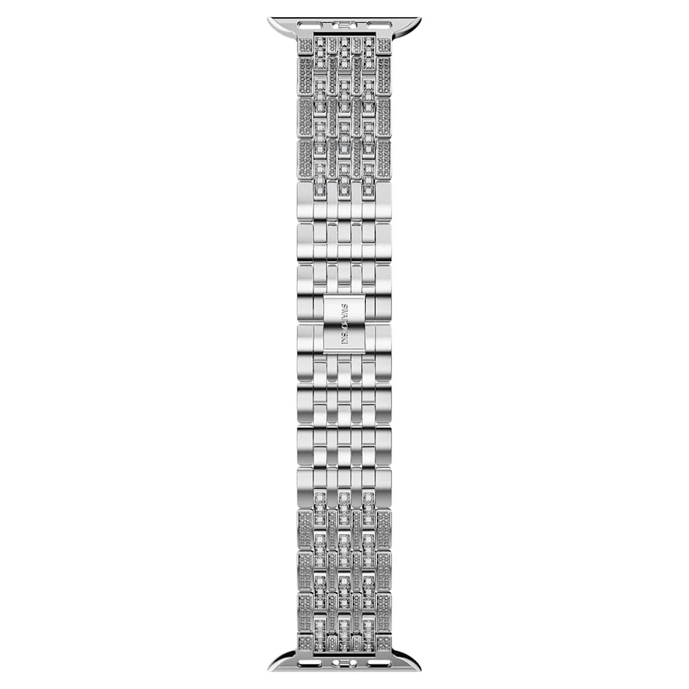 Sparkling princess strap, For Apple Watch® 40mm & 41mm, Silver tone, Stainless steel by SWAROVSKI