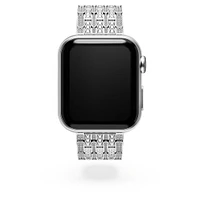 Sparkling princess strap, For Apple Watch® 40mm & 41mm, Silver tone, Stainless steel by SWAROVSKI