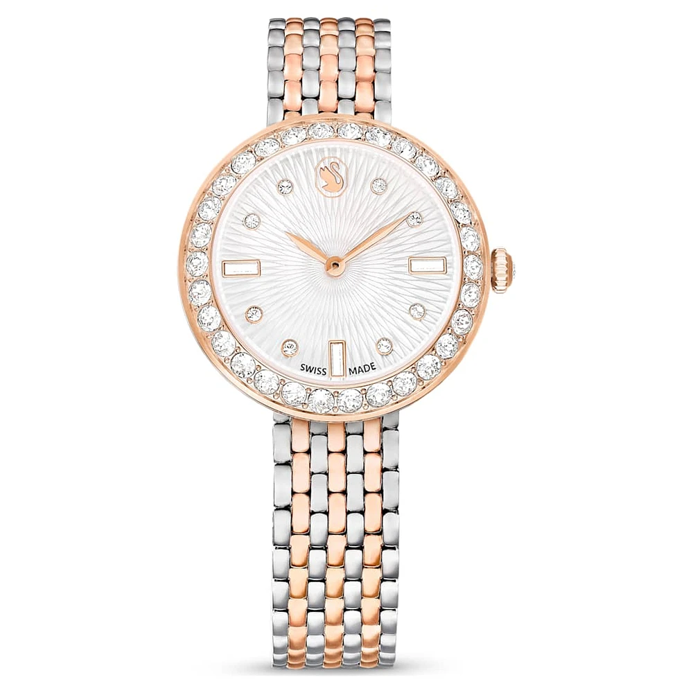 Certa watch, Swiss Made, Metal bracelet, Rose gold tone, Mixed metal finish by SWAROVSKI