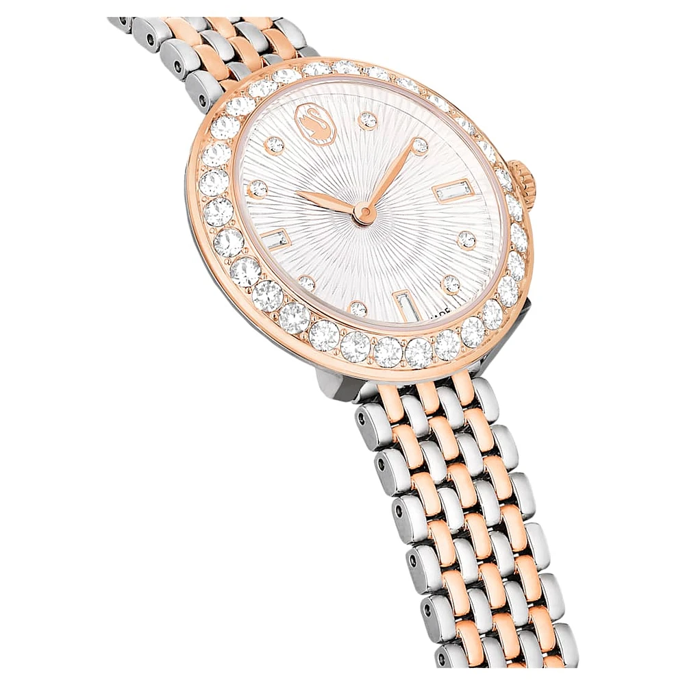Certa watch, Swiss Made, Metal bracelet, Rose gold tone, Mixed metal finish by SWAROVSKI