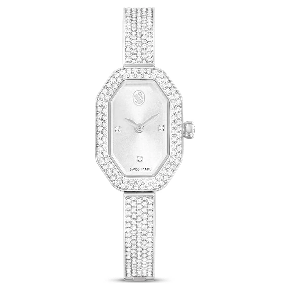 Dextera Bangle watch, Swiss Made, Metal bracelet, Silver Tone, Stainless steel by SWAROVSKI