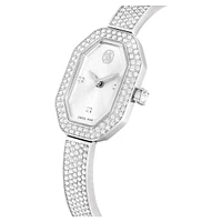 Dextera Bangle watch, Swiss Made, Metal bracelet, Silver Tone, Stainless steel by SWAROVSKI