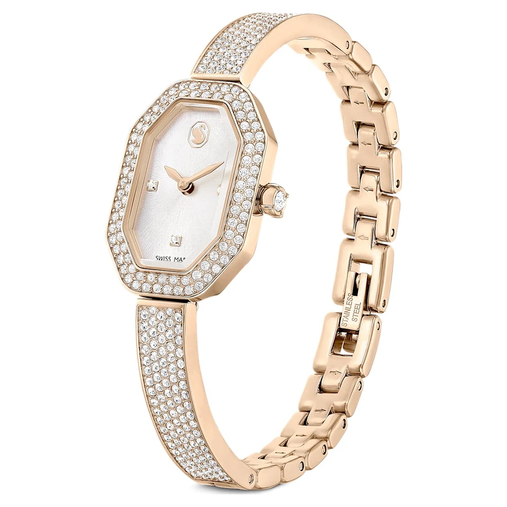 Dextera Bangle watch, Swiss Made, Metal bracelet, Gold tone