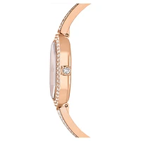 Dextera Bangle watch, Swiss Made, Metal bracelet, Gold tone