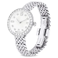Matrix tennis 7-link watch, Swiss Made, Metal bracelet, Silver Tone, Stainless steel by SWAROVSKI
