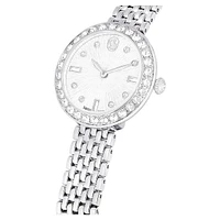 Matrix tennis 7-link watch, Swiss Made, Metal bracelet, Silver Tone, Stainless steel by SWAROVSKI