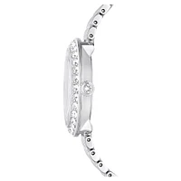 Matrix tennis 7-link watch, Swiss Made, Metal bracelet, Silver Tone, Stainless steel by SWAROVSKI
