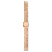 Watch strap, 13 mm (0.51") width, Metal, Rose gold tone, Rose gold-tone finish by SWAROVSKI