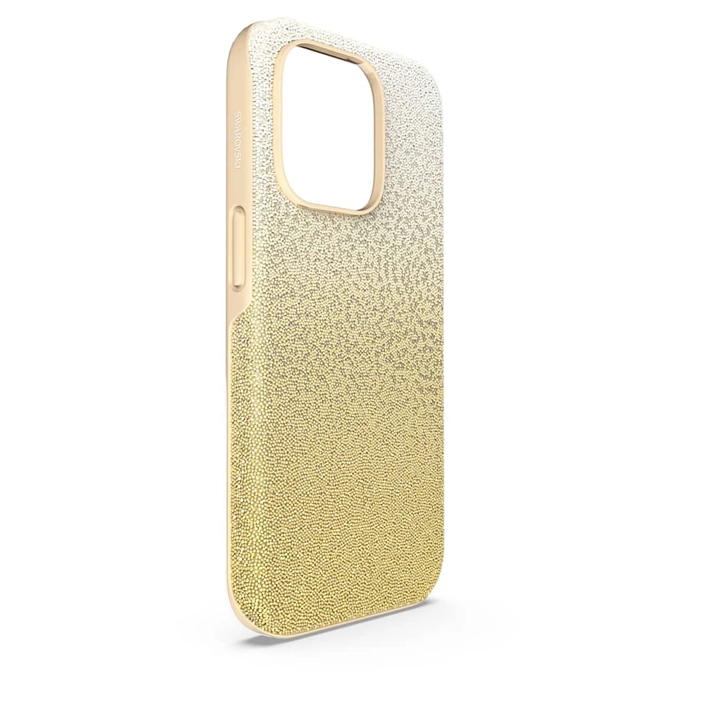 High smartphone case, Colour gradient, iPhone® 14 Pro, Gold tone by SWAROVSKI