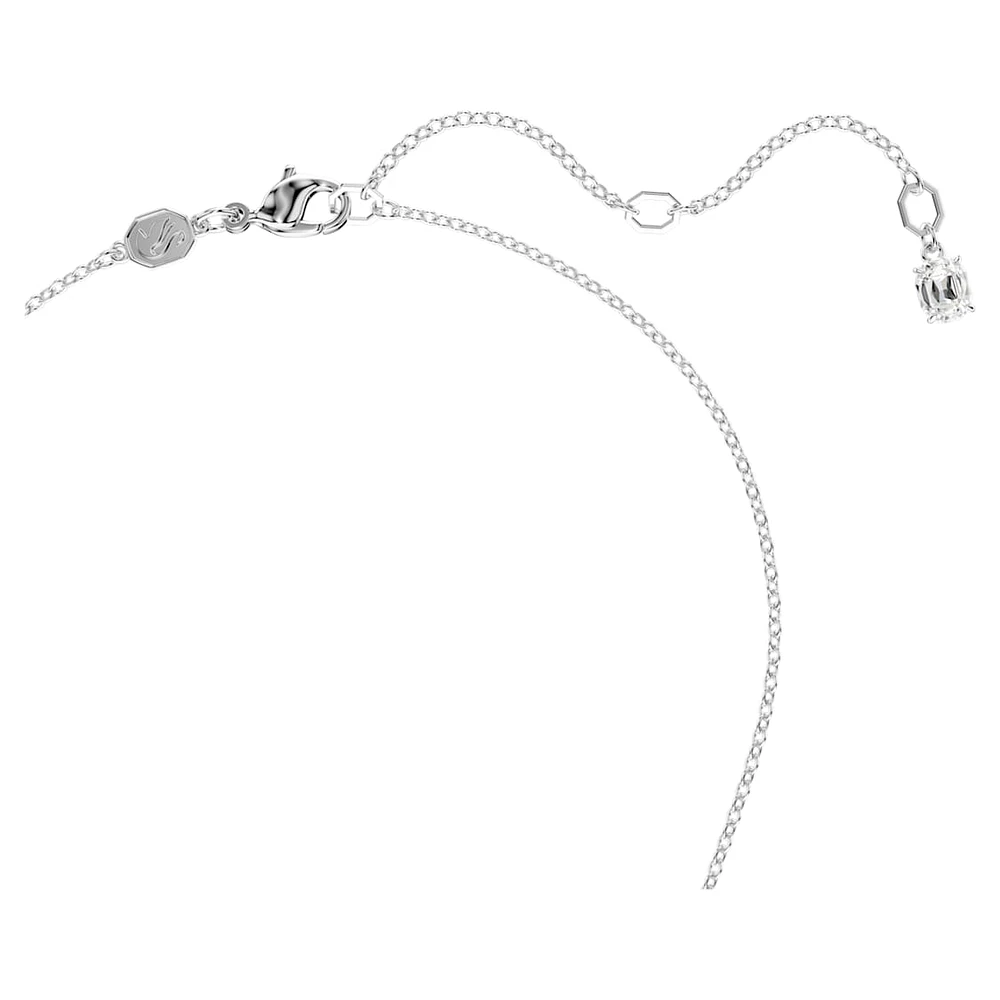 Insigne pendant, Mixed cuts, Cross, White, Rhodium plated by SWAROVSKI