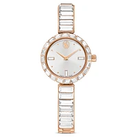 Matrix Bangle watch, Swiss Made, Crystal bracelet, White