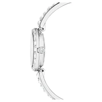 Matrix Bangle watch, Swiss Made, Crystal bracelet, White