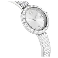Matrix Bangle watch, Swiss Made, Crystal bracelet, White
