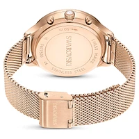 Nova Chrono watch, Swiss Made, Metal bracelet, Gold tone