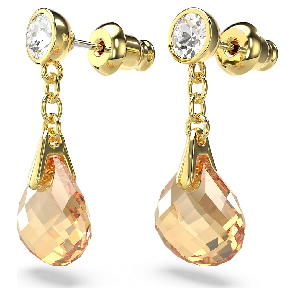Tessa drop earrings, Gold tone, Gold-tone plated by SWAROVSKI