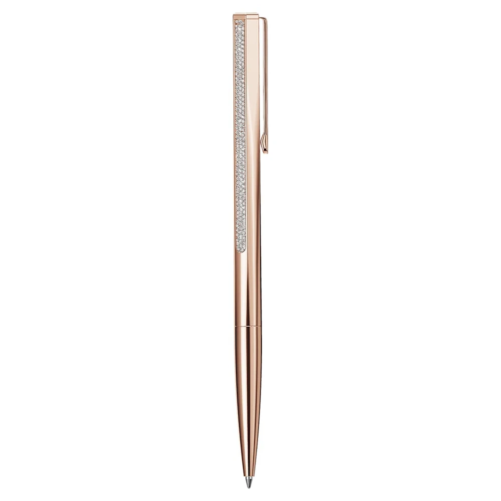 Crystal Shimmer ballpoint pen, Rose gold tone, Rose gold-tone finish by SWAROVSKI