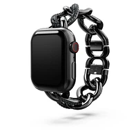 Sparkling chain strap, For Apple Watch® 40 mm & 41mm, Black, Black finish by SWAROVSKI