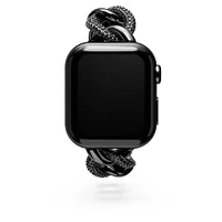 Sparkling chain strap, For Apple Watch® 40 mm & 41mm, Black, Black finish by SWAROVSKI