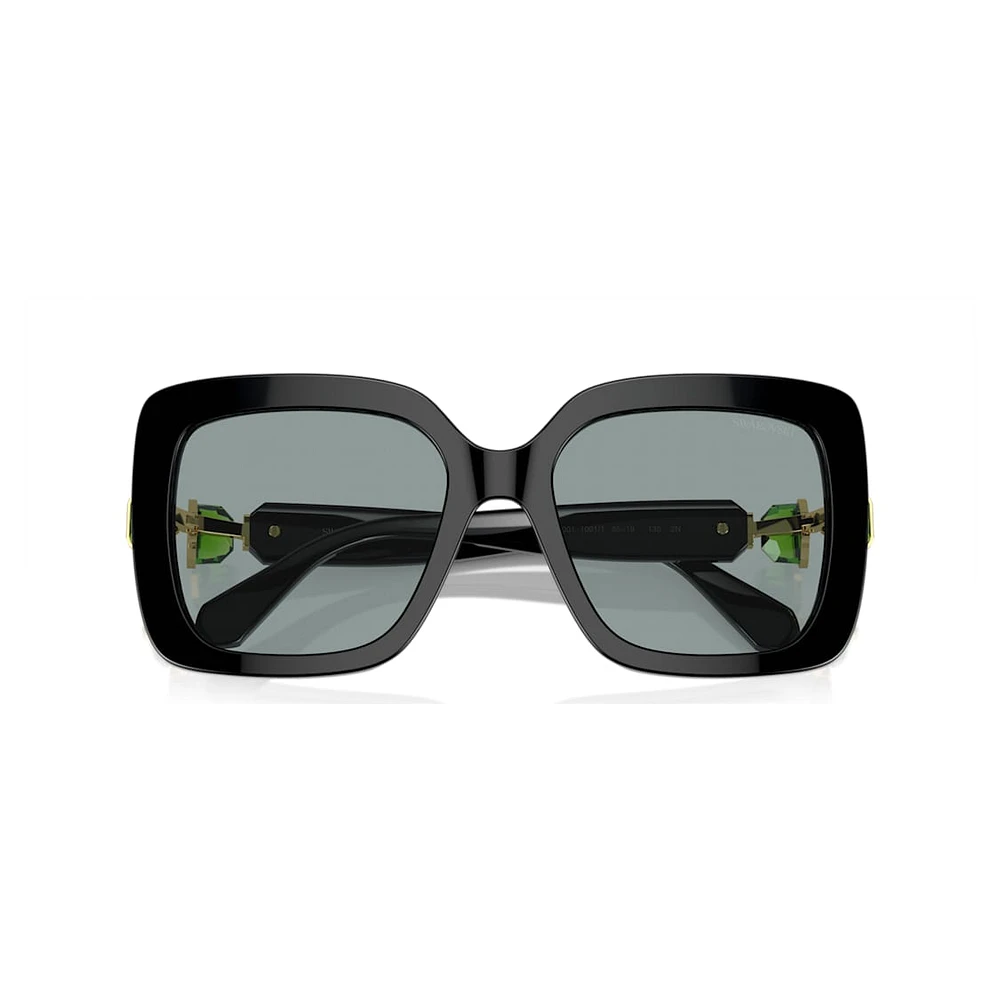 Sunglasses, Oversized, Square shape, SK6001, Black by SWAROVSKI
