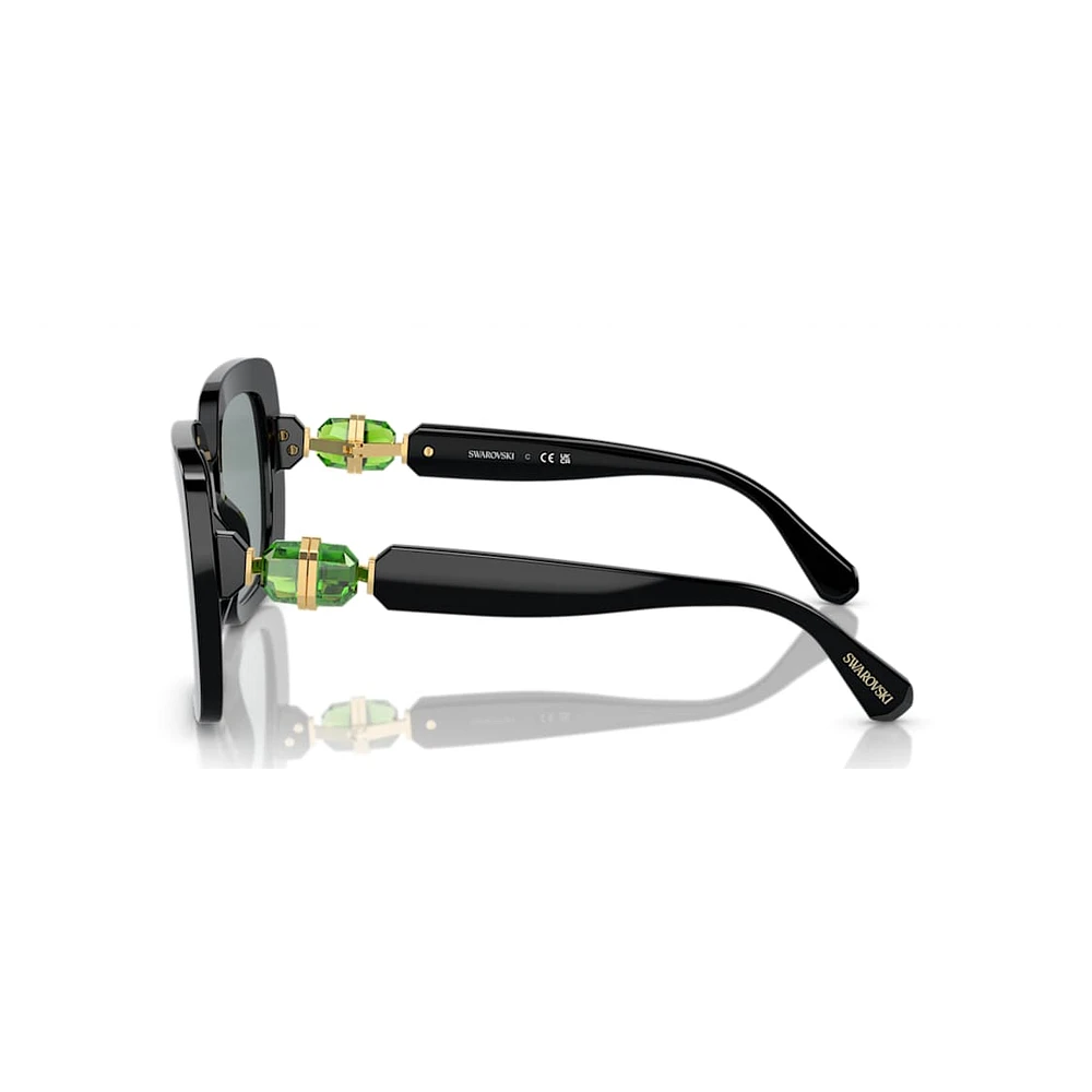 Sunglasses, Oversized, Square shape, SK6001, Black by SWAROVSKI