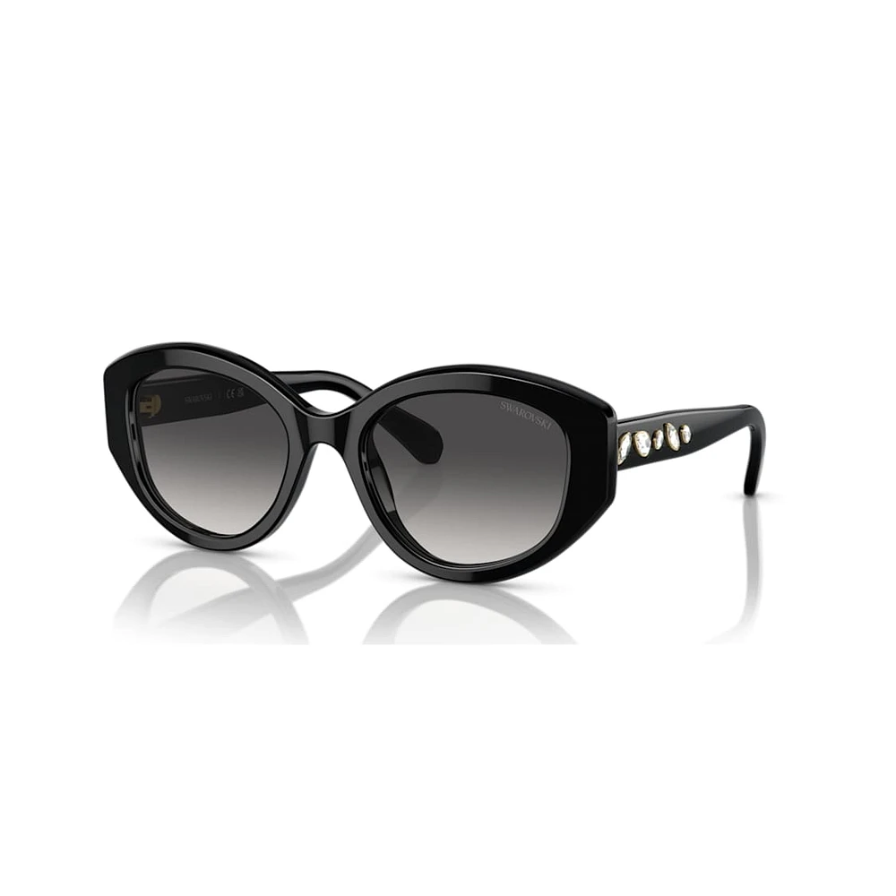 Sunglasses, Cat-Eye shape, SK6005, Black by SWAROVSKI