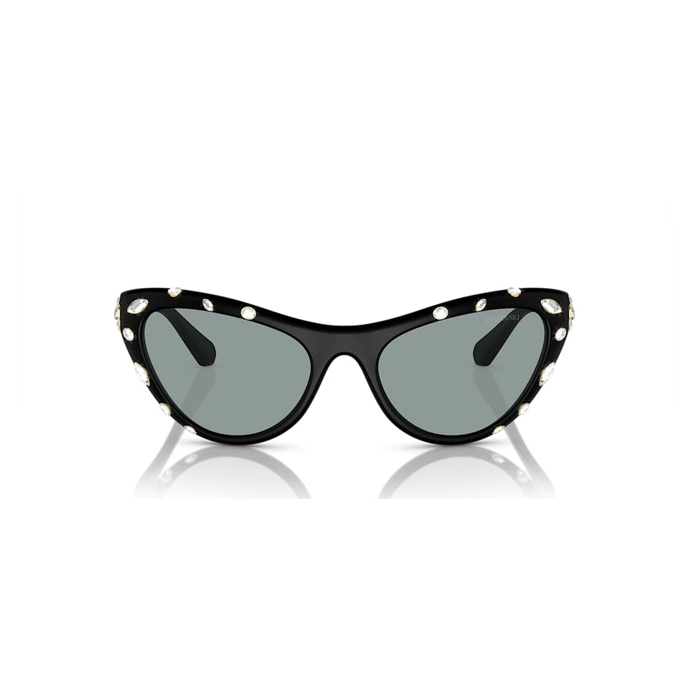 Sunglasses, Cat-Eye shape, SK6007, Black by SWAROVSKI